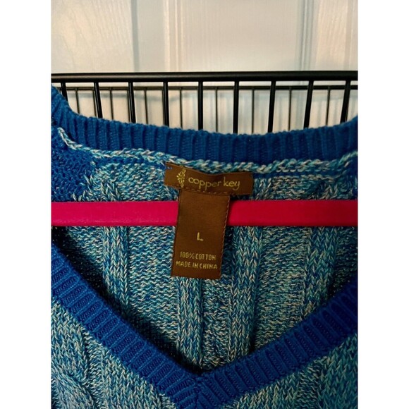 Copper Key Womens Sweater Pullover Blue Size L Lightly Worn - Picture 2 of 5